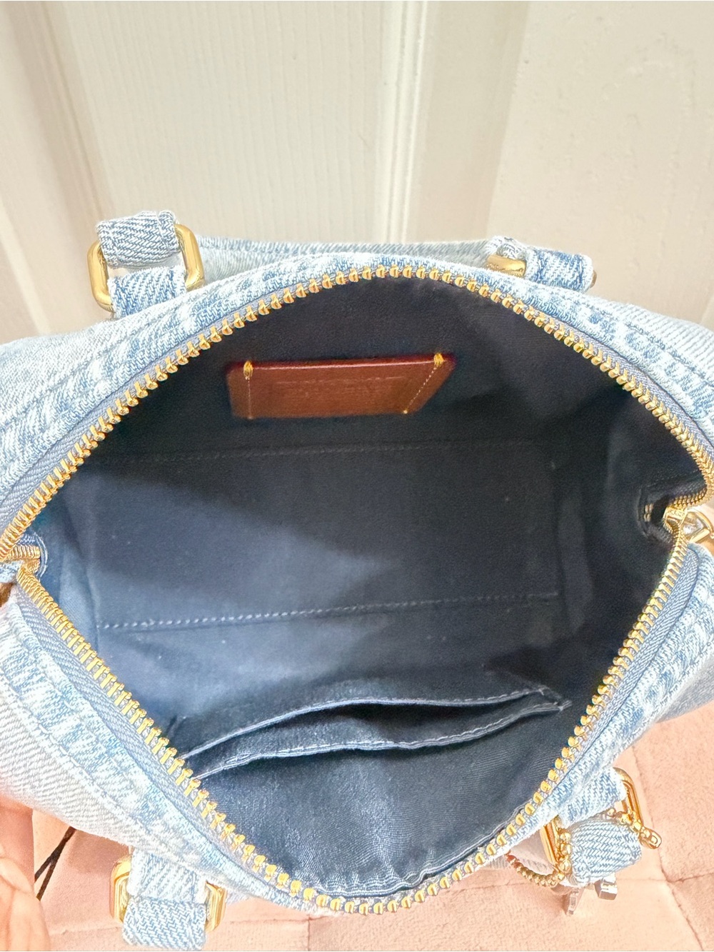Coach Mini Rowan in Loved Denim - Picture 12 of 13